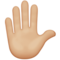 Raised Hand - Medium Light emoji on Apple